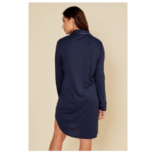 New! COSABELLA Navy Bella Pima Cotton & Modal Sleep Shirt Women's Size 1X - Picture 4 of 10